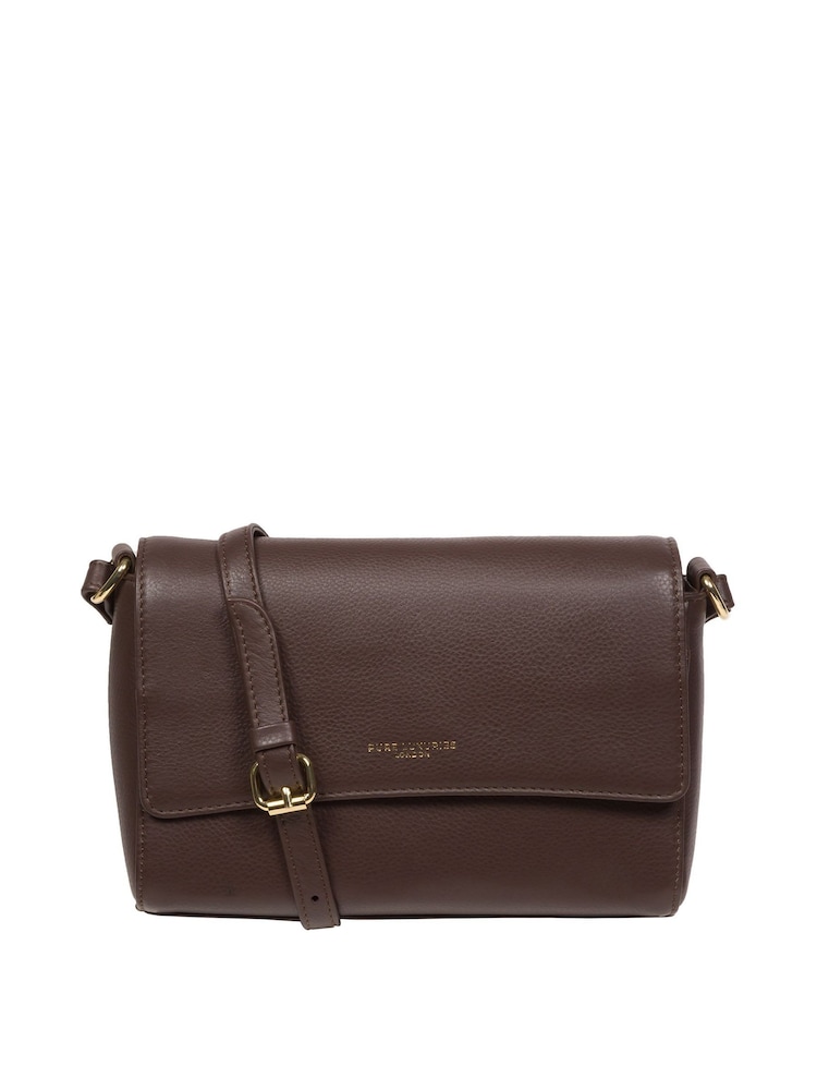 Braun - Pure Luxuries London Charlotte Umhängetasche aus Nappaleder - Bild 1 von 7