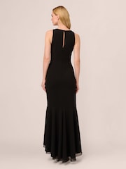 Adrianna Papell Ruffle Crepe Halter Gown - Image 2 of 7