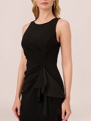 Adrianna Papell Ruffle Crepe Halter Gown - Image 4 of 7