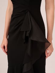 Adrianna Papell Ruffle Crepe Halter Gown - Image 5 of 7