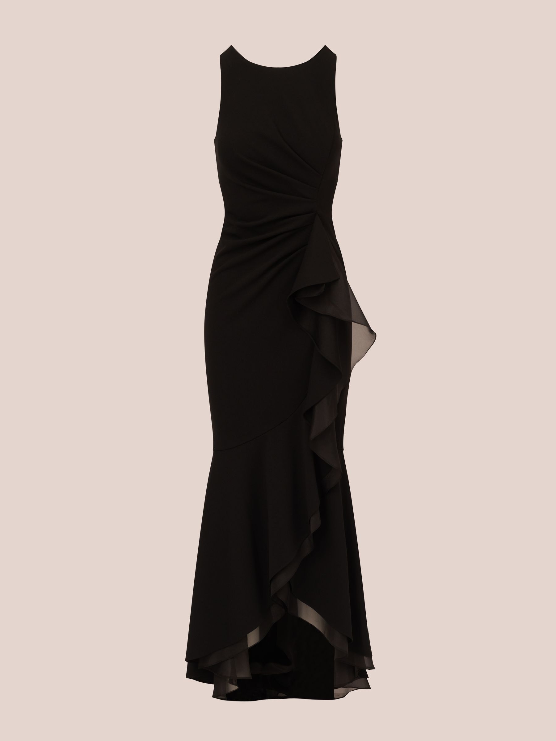 Buy Adrianna Papell Ruffle Crepe Halter Gown from the Next