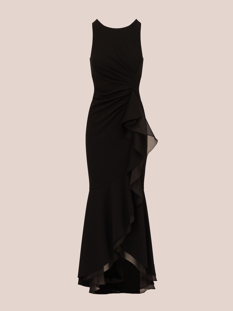 adrianna papell ruffle crepe halter dress Buy Gown from Next USA sage strapless dress