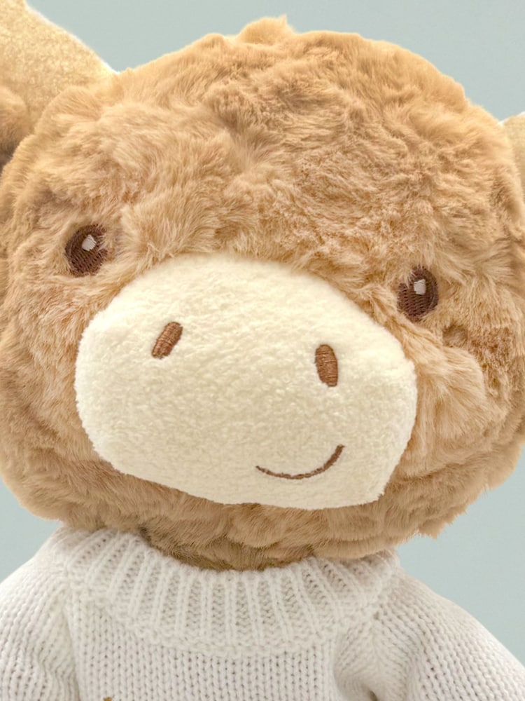 Personalised Harriet Highland Cow Soft Toy by Babyblooms - Image 2 of 6