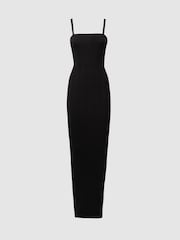 Good American Black Good American Plisse Maxi Dress - Image 2 of 5