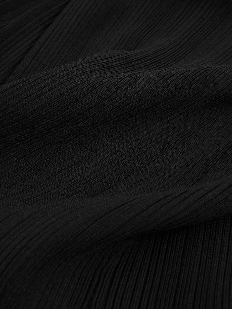 Good American Black Good American Plisse Maxi Dress - Image 5 of 5