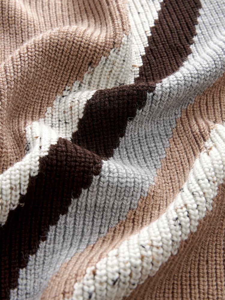 Neutral Brown Off The Shoulder Jumper - Image 6 of 6