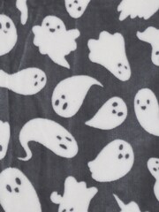 Bedlam Black Teddy Spooky Ghosts Plush Fleece Throw - Image 3 of 3