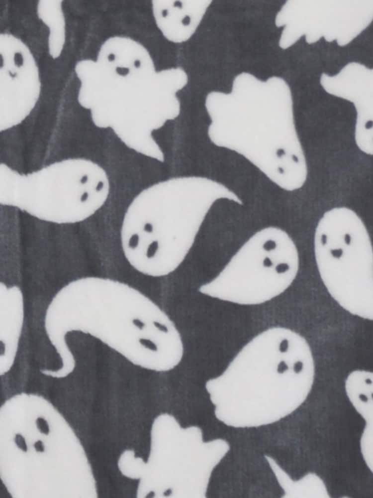 Bedlam Black Teddy Spooky Ghosts Plush Fleece Throw - Image 3 of 3
