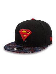 New Era® Kids Superman 9FIFTY Snapback 100% Cotton Black Cap - Image 1 of 5