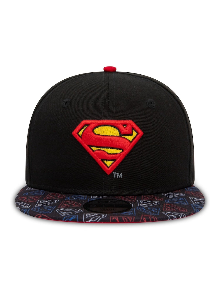 New Era® Kids Superman 9FIFTY Snapback 100% Cotton Black Cap - Image 2 of 5