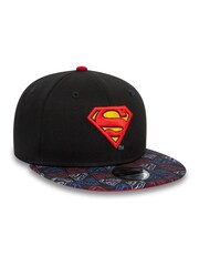 New Era® Kids Superman 9FIFTY Snapback 100% Cotton Black Cap - Image 3 of 5