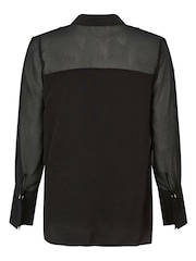 Mint Velvet Black Button Detail Shirt - Image 4 of 4