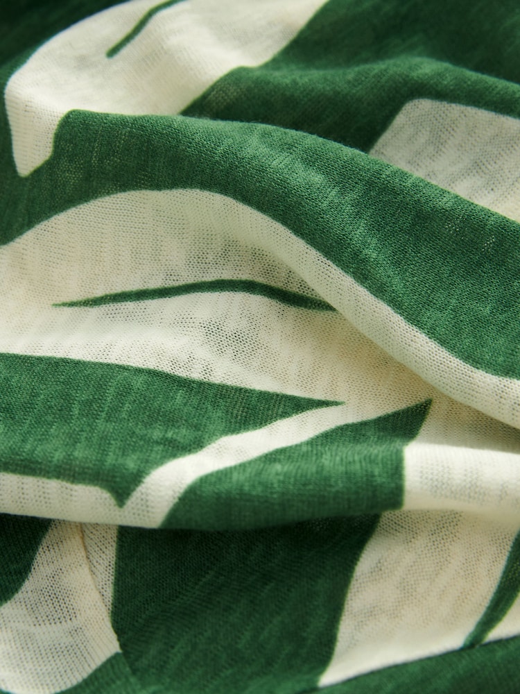 Grün, Blätterprint - Midi-Hemdkleid - Bild 6 von 6 Grün, Blätterprint - Midi-Hemdkleid - Bild 6 von 6