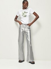 Ecru Slim Fit Graphic T-Shirt - Image 2 of 7