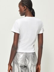 Ecru Slim Fit Graphic T-Shirt - Image 4 of 7
