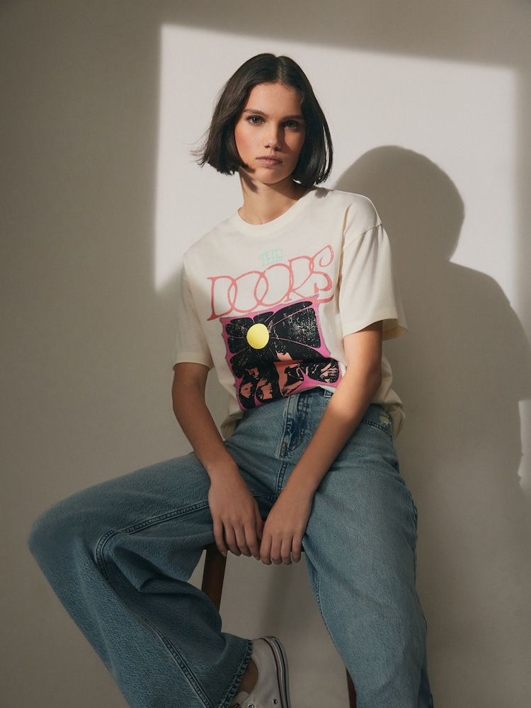 Ecru License Doors Graphic T-Shirt - Image 1 of 6