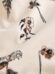 Ecru Floral Print Square Neck Short Sleeve T-Shirt - Image 7 of 7