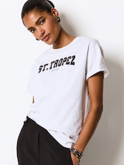 Grey Marl Beach City Short Sleeve Crew Neck T-Shirt - Image 1 of 5