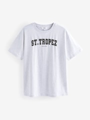 Grey Marl Beach City Short Sleeve Crew Neck T-Shirt - Image 4 of 5