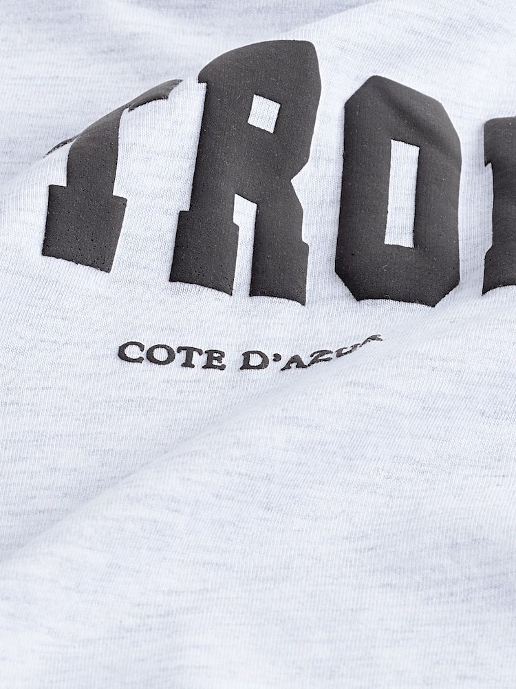 Grey Marl Beach City Short Sleeve Crew Neck T-Shirt - Image 5 of 5