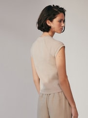 Neutral Wash Crew Neck Short Sleeve Raglan Top - Image 3 of 6