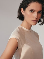 Neutral Wash Crew Neck Short Sleeve Raglan Top - Image 4 of 6