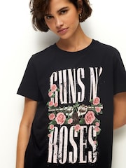Black Guns N Roses Licence Band T-Shirt - Image 4 of 6
