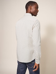 White Stuff Natural Scandi Geo Printed Shirt - Image 2 of 7