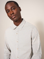 White Stuff Natural Scandi Geo Printed Shirt - Image 4 of 7