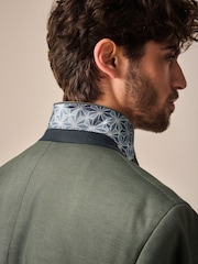 Green Slim Fit Motionflex Stretch Jersey Blazer - Image 4 of 13