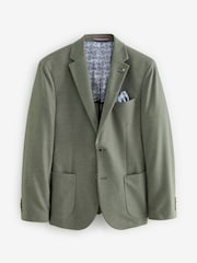 Green Slim Fit Motionflex Stretch Jersey Blazer - Image 7 of 13