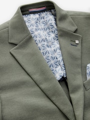 Green Slim Fit Motionflex Stretch Jersey Blazer - Image 8 of 13