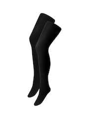 Pour Moi Black Silhouette Velvet Touch 50 Denier Tights 2 Pack - Image 3 of 5