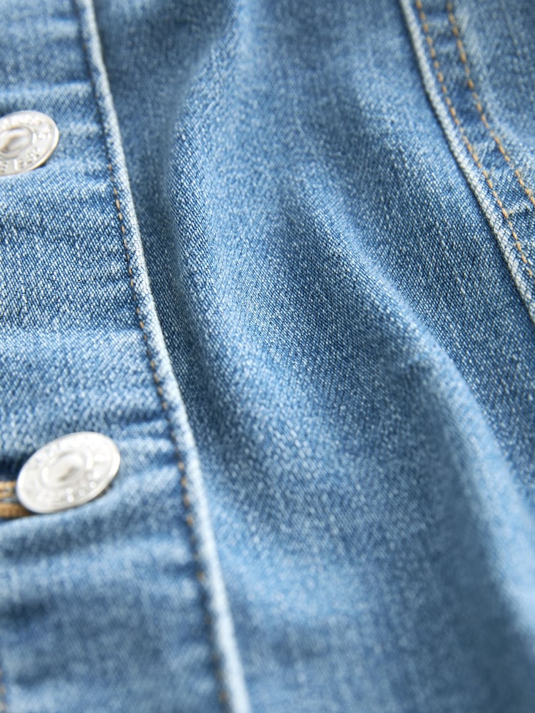 Mittelblau - Denim-Hemdkleid mit Gürtel - Bild 6 von 6