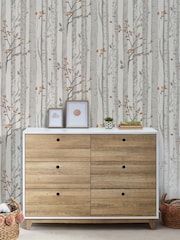Grey Woodland 10M Wallpaper - Image 1 of 4