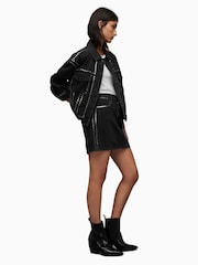 AllSaints Black Bella Stud Denim Jacket - Image 5 of 10