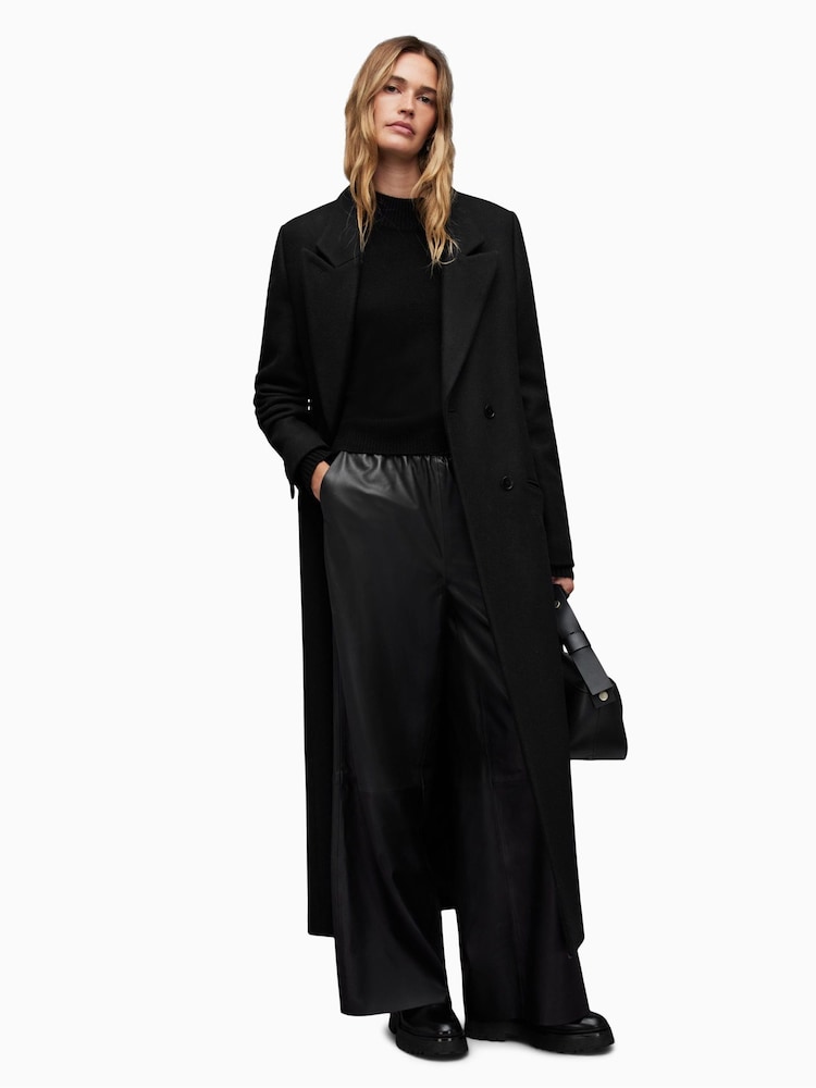 AllSaints Black Ellen Coat - Image 1 of 7 AllSaints Black Ellen Coat - Image 1 of 7