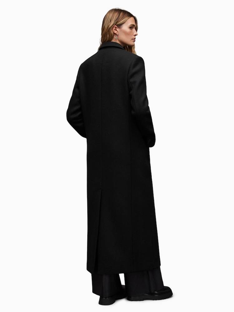 AllSaints Black Ellen Coat - Image 2 of 7 AllSaints Black Ellen Coat - Image 2 of 7