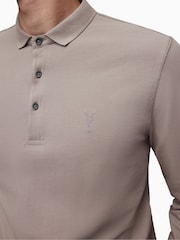 AllSaints Natural Reform Long Sleeve Polo Shirt - Image 3 of 4