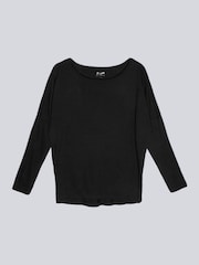 Pineapple Black Monroe Womens Long Sleeve Jersey Top - Image 3 of 3