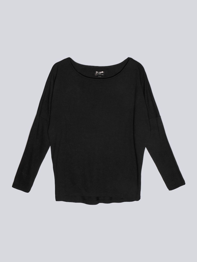 Pineapple Black Monroe Womens Long Sleeve Jersey Top - Image 3 of 3