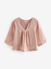 Pink Linen Shorts Set - Image 7 of 9