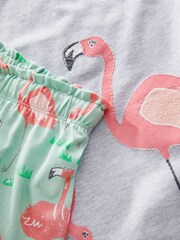 Sage Green Scion at Next Flamingo Short Set Pyjamas - Image 9 of 9