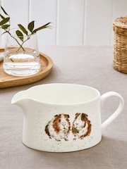 Royal Worcester White Wrendale Designs Guinea Pig Sauce Boat - Image 3 of 6