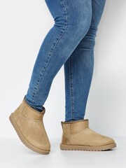Yours Curve Natural Extra-Wide Fit Faux Fur Boots - Image 1 of 5