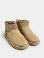 Yours Curve Natural Extra-Wide Fit Faux Fur Boots - Image 3 of 5