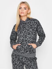 PixieGirl Petite Grey Leopard Print Hoodie - Image 1 of 4