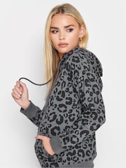 PixieGirl Petite Grey Leopard Print Hoodie - Image 3 of 4