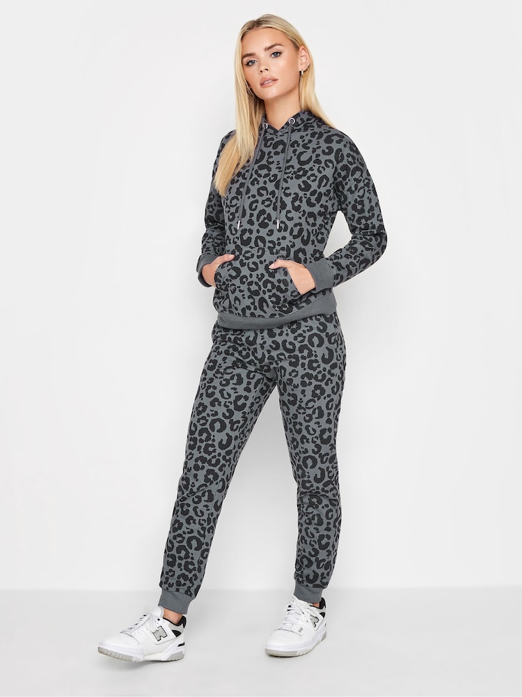 PixieGirl Petite Grey Leopard Print Hoodie - Image 4 of 4