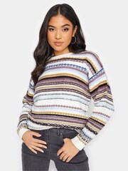 PixieGirl Petite Multi Colour Fairisle Jumper - Image 1 of 4